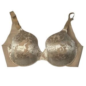 Soma Tan vanishing back Full-Coverage Underwire Bra lace Floral Pattern 36D